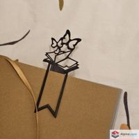 Butterfly Book Bookmark 3D Printed Black