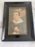 Biedermeier Porträt Dame mit Goldhaube - 1849