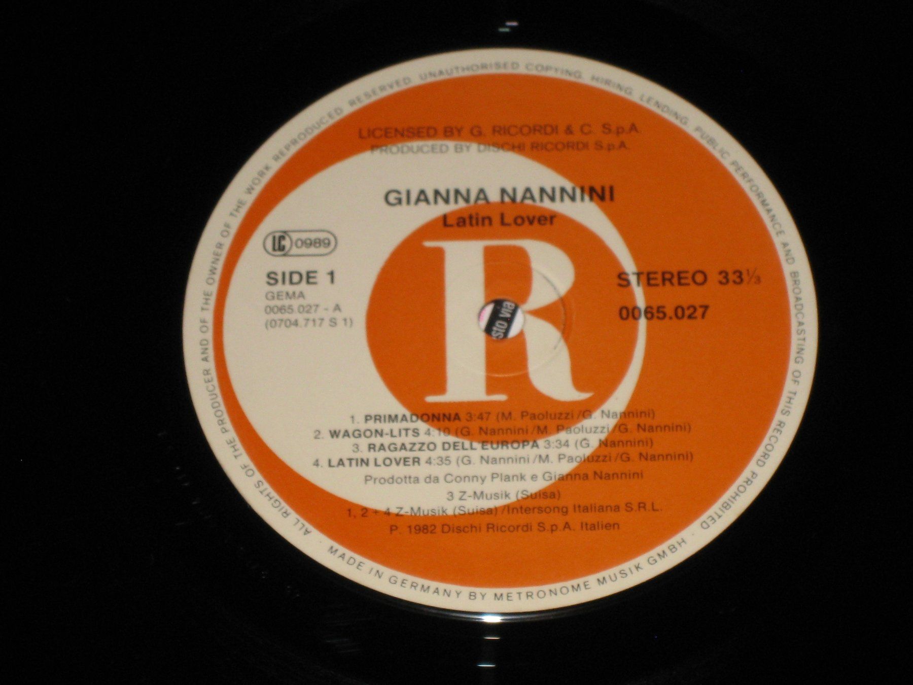 Schallplatten: LP - GIANNA NANNINI - LATIN LOVER – Gebraucht aus Steckborn von Quo7 1