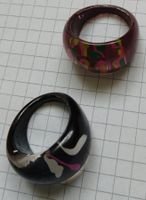 Ring Set 2 Stück Vintage Lucite Art, Acryl oder so. Schmuck