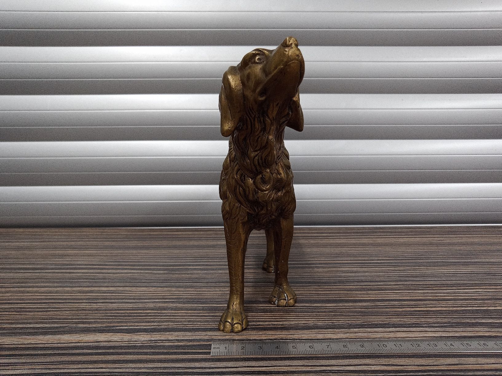 Statuette: Hund aus Messing / Vollmessing Hund Figur – Usato da Reiden venduto da Zofi-Brocki 3