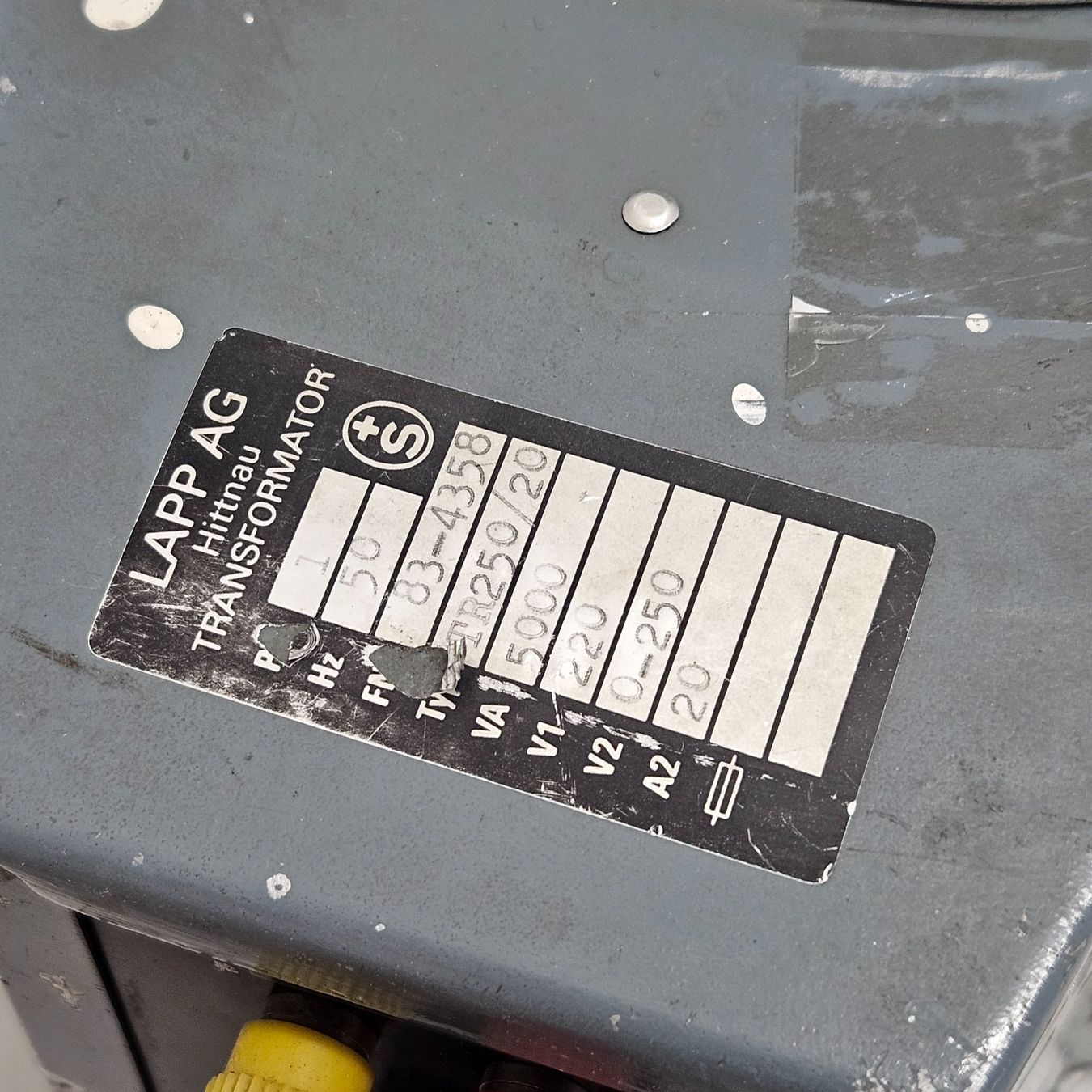 Elettrotecnica: Regel-Transformator 0-250V – Usato da Niederdorf venduto da LeptonAG 6