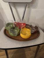 Lot de tasses Vintage colorées