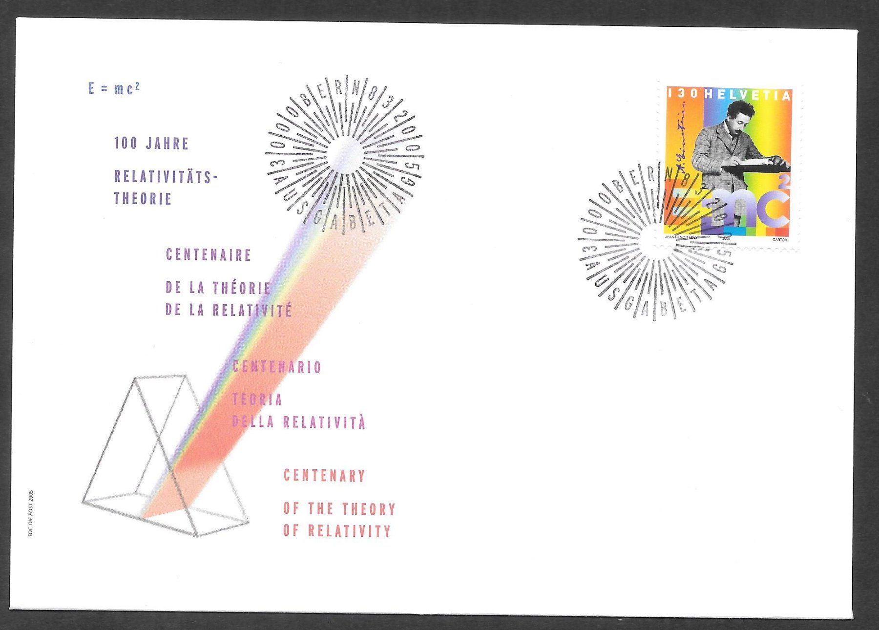 Alle Briefmarken: FDC Nr. 1156 Albert Einstein ET Bern 8.3.2005 – Neu (gemäss Beschreibung) aus Olten von clotaldi