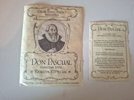Rotweinettikette Don Pascual Cosecha 1980 Reserva Especial