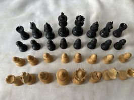 Antikes Schachspiel von Philidor, Holz, komplett!