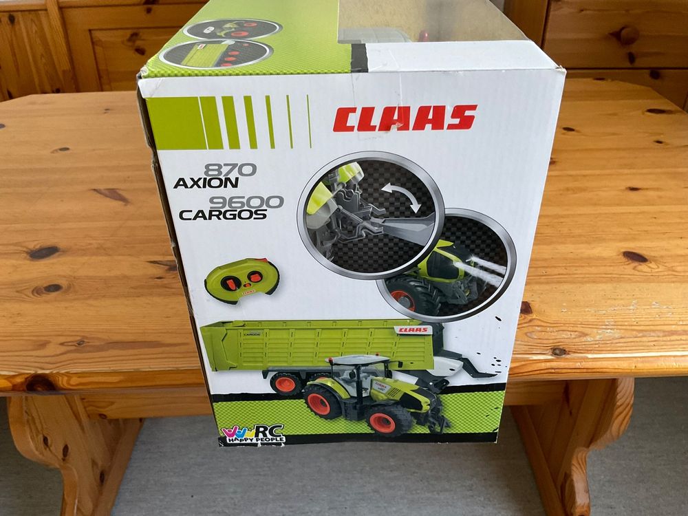 Claas Axion 870 RC Farm Traktor mit Anhänger