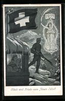 Soldat auf Wache in den Bergen, Mutter m