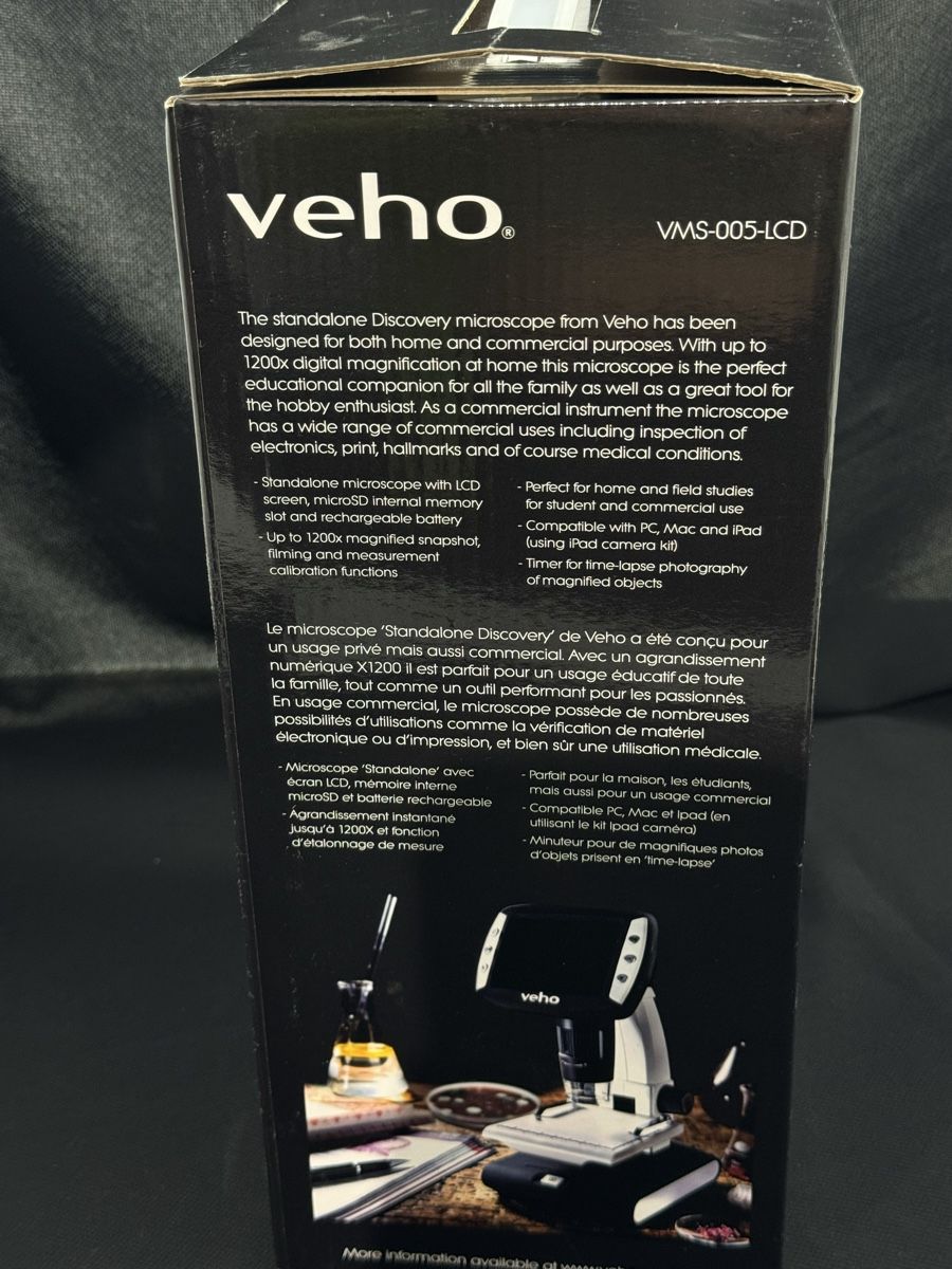 Microscopes: Veho Discovery 1200x Digital Microscope LCD Screen – Neuf avec emballage d'origine à Hurden par rac_wyf8 1