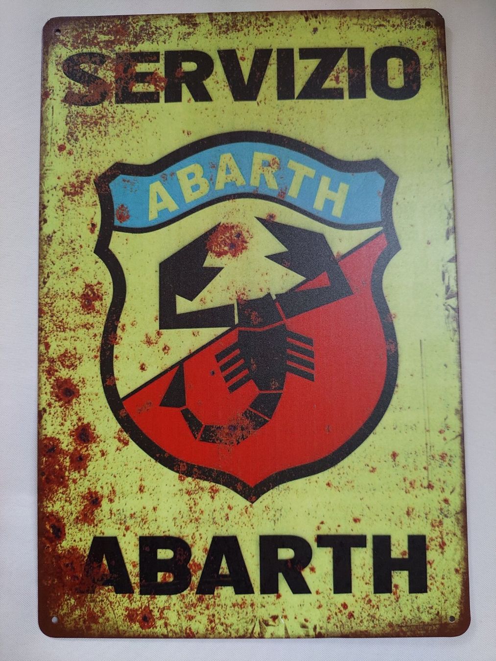 Schilder: Abarth Blechtafel / Blechschild Abarth Servizio – Neu (gemäss Beschreibung) aus Zürich von makimakimak
