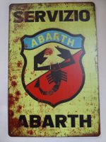 Abarth Blechtafel / Blechschild Abarth Servizio