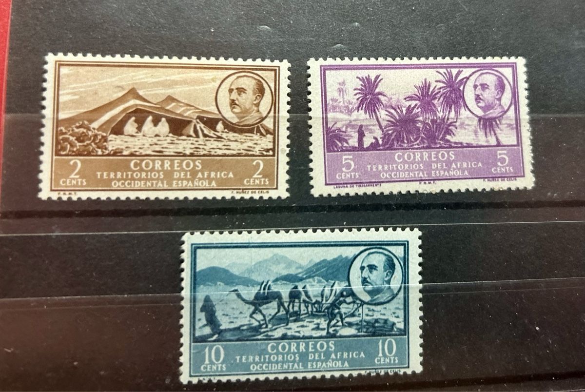 Tutti i francobolli: 3 Timbres Afrique Occidentale Espagnole – Usato da Petit-Lancy venduto da Pierre_le_voyageur