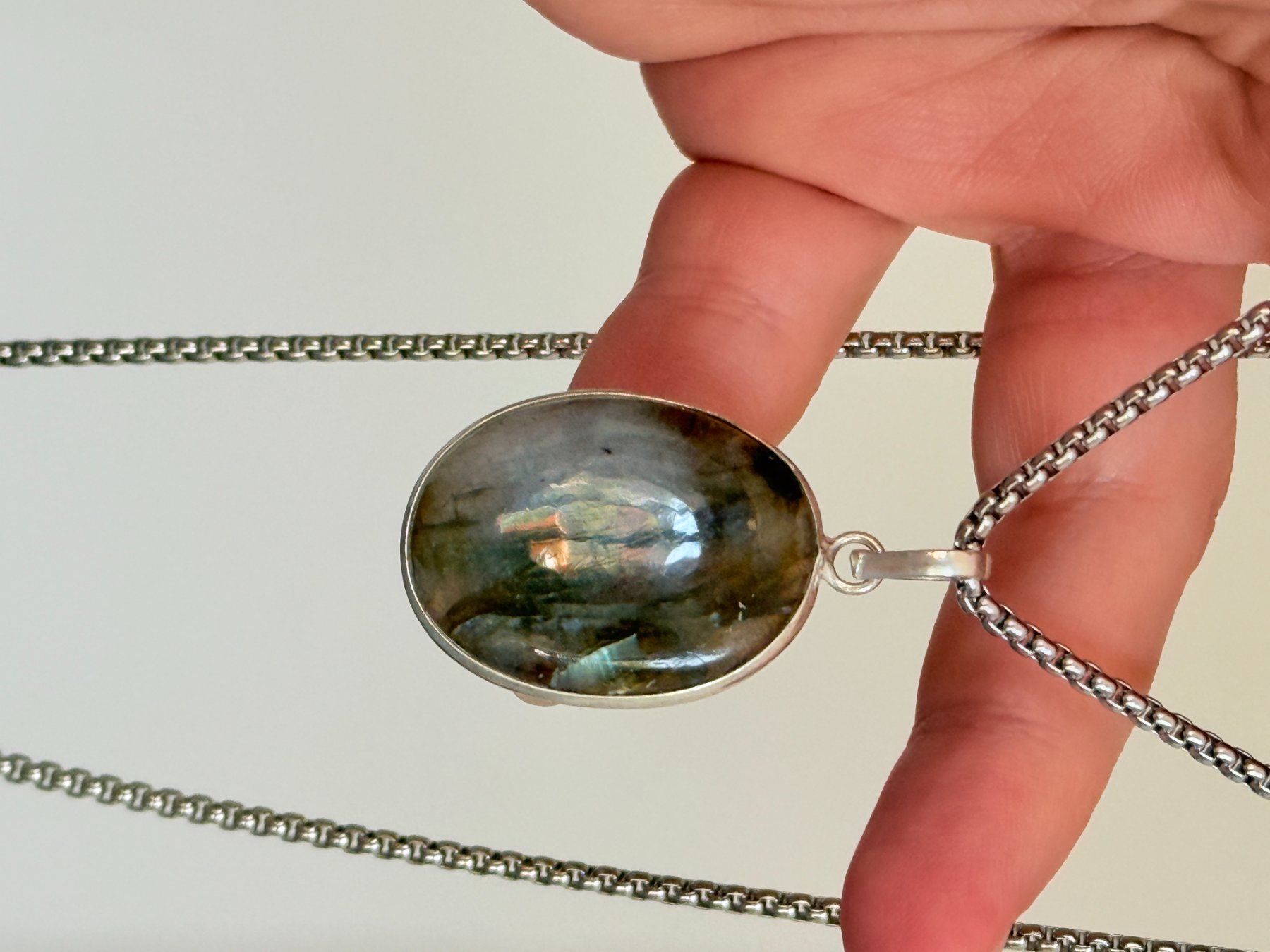 Colliers: Collier avec Labradorite – Neuf avec emballage d'origine à Genève par AWWA 8