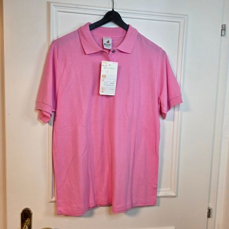C&A Vintage Polo Shirt Neu mit Etikett Gr 38/40 Rosa