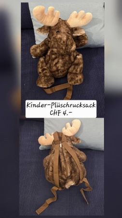 Kinder Plüschrucksack Elch