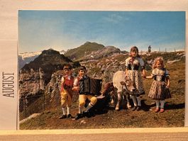 AK von Ebenalp mit Kinder in Tracht