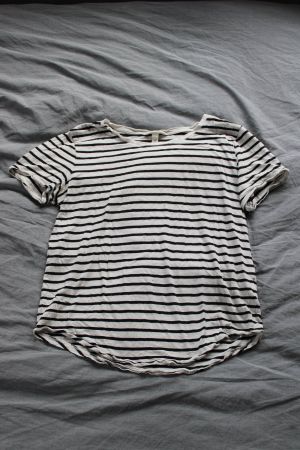 T-Shirt gestreift weiss schwarz