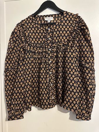 Superbe chemise, blouse imprimée à volants Emile et Ida neuv