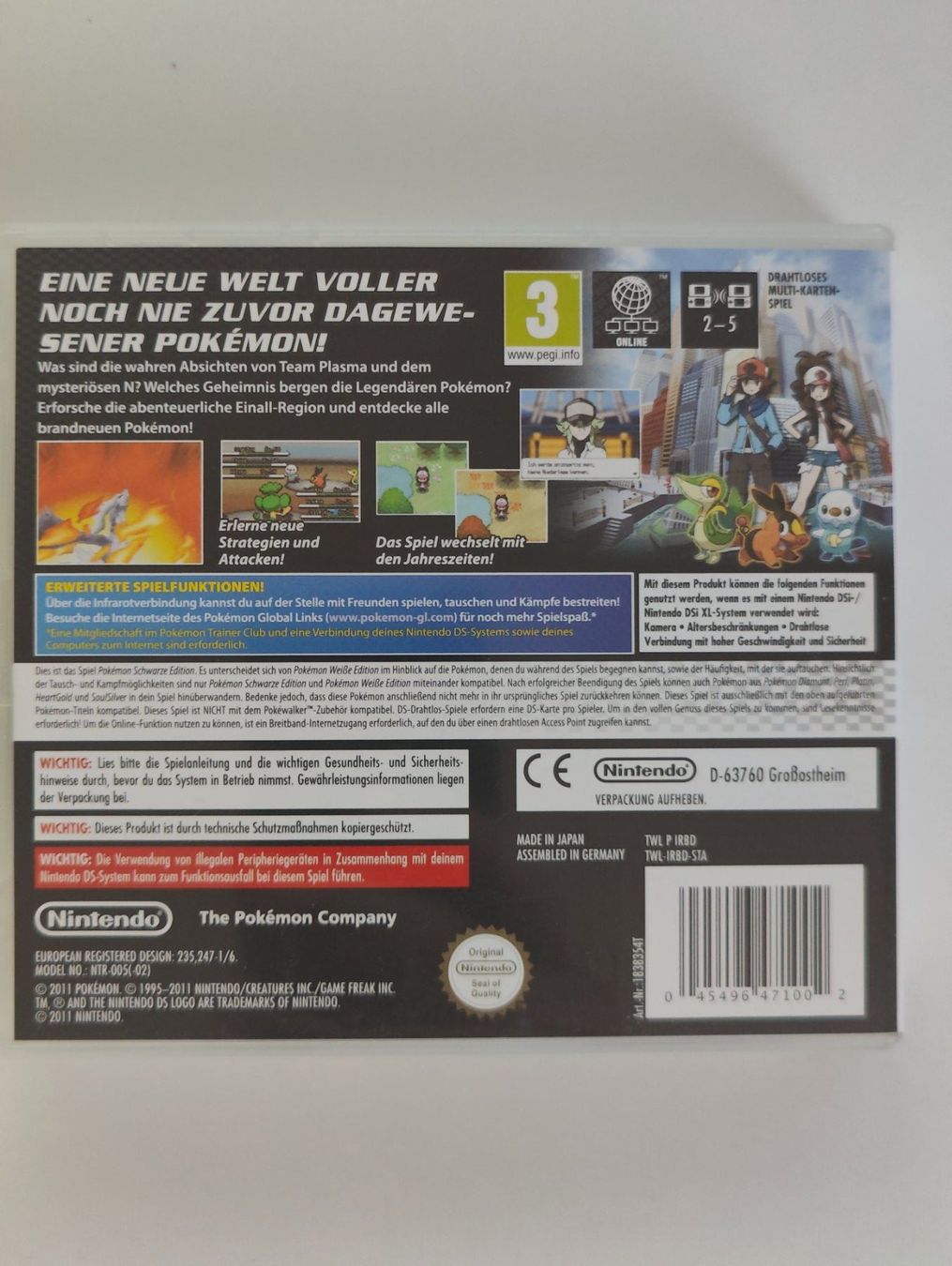Nintendo Giochi: Pokemon Schwarze Edition - Nintendo DS – Usato da Dintikon venduto da Nightcom 1