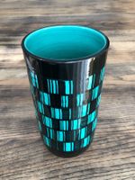 Blau Schwarze Keramik Vase Bitossi Italy (verm. 1970er)
