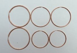 Creolen 60mm Roségold Ohrringe Silber 925 Rosé • Gross Neu