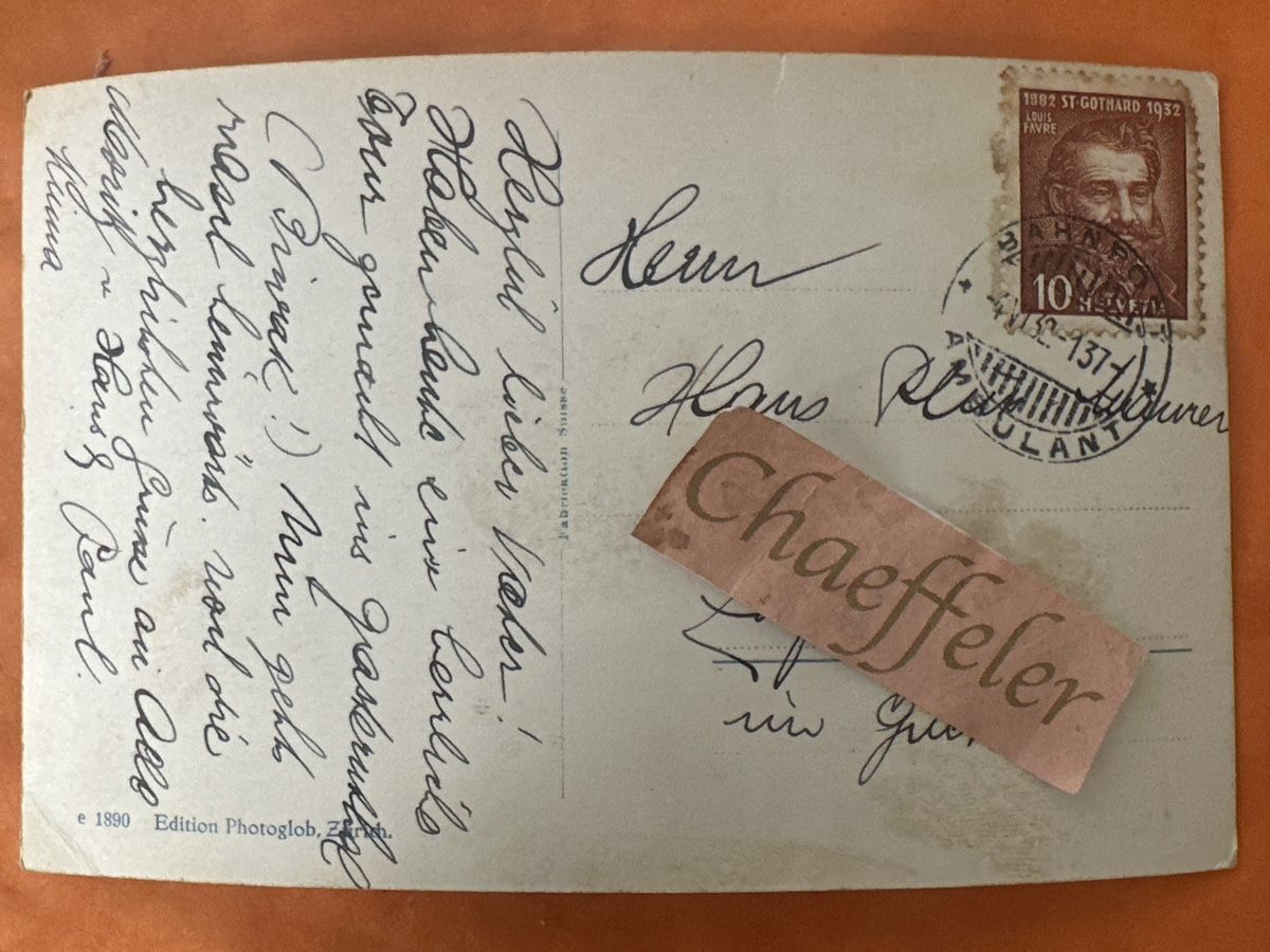 Ansichtskarten: 1932 Gasternthal – Gebraucht aus Zürich von Chaeffeler 1