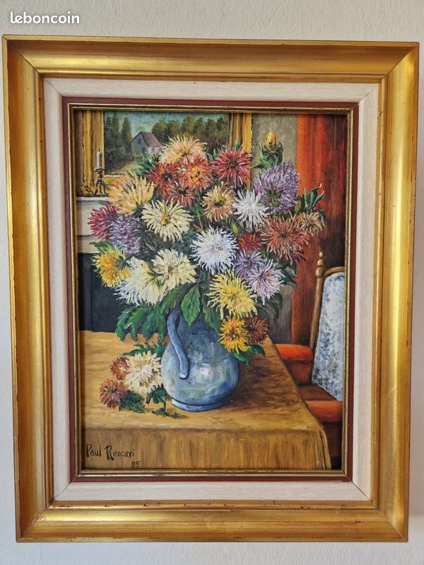 Gemälde: Tableau Paul Roncari - Signé - Fleurs – Gebraucht aus Carouge GE von pat_ffv7