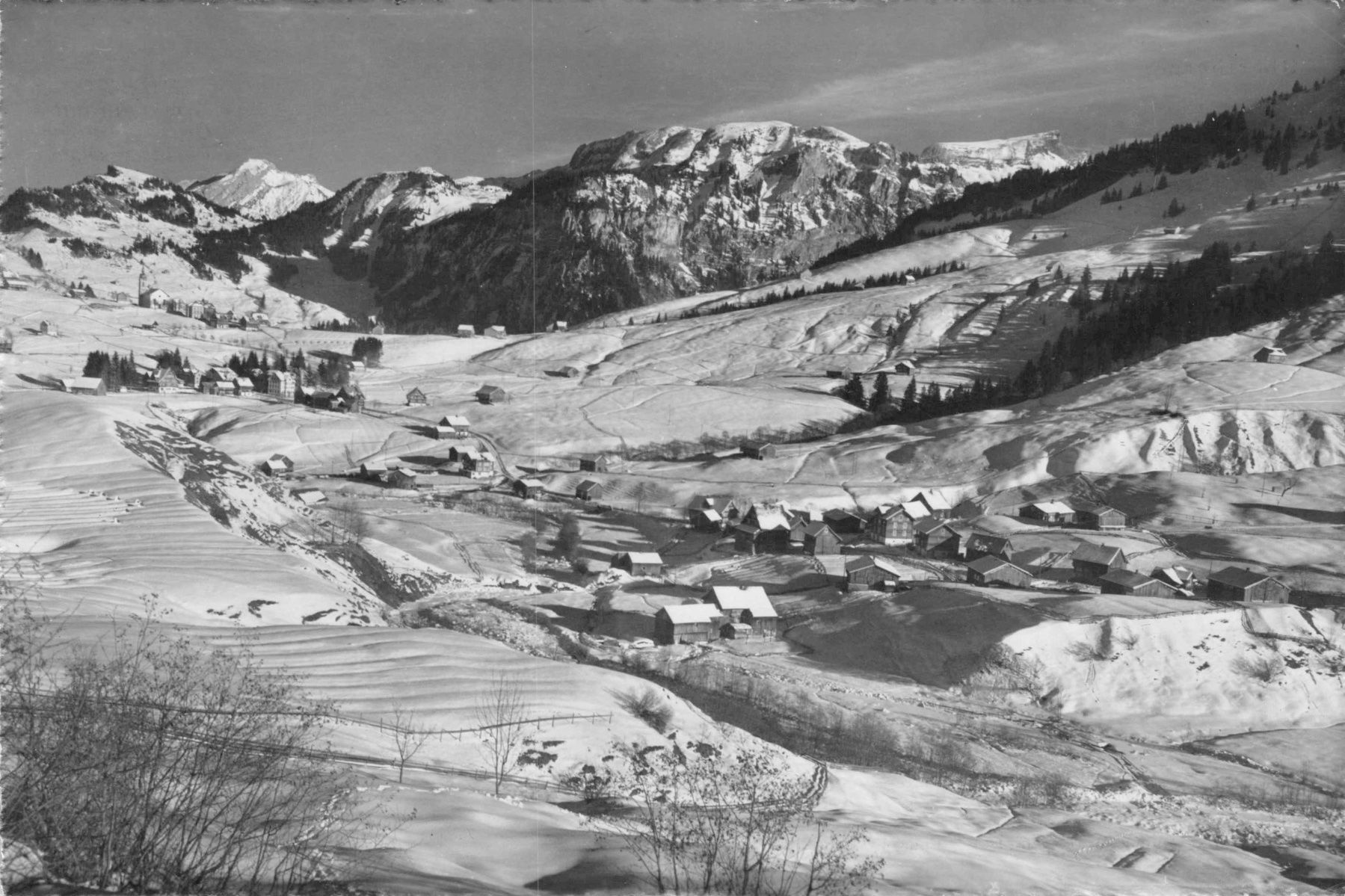 Cartoline postali: Oberiberg // 1947 Dorf Winter – Usato da Basel venduto da intermezzo12
