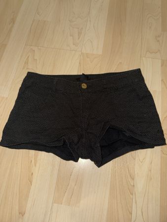 H&M Shorts, Grösse 34, schwarzblau mit Pünktchen, Sommer