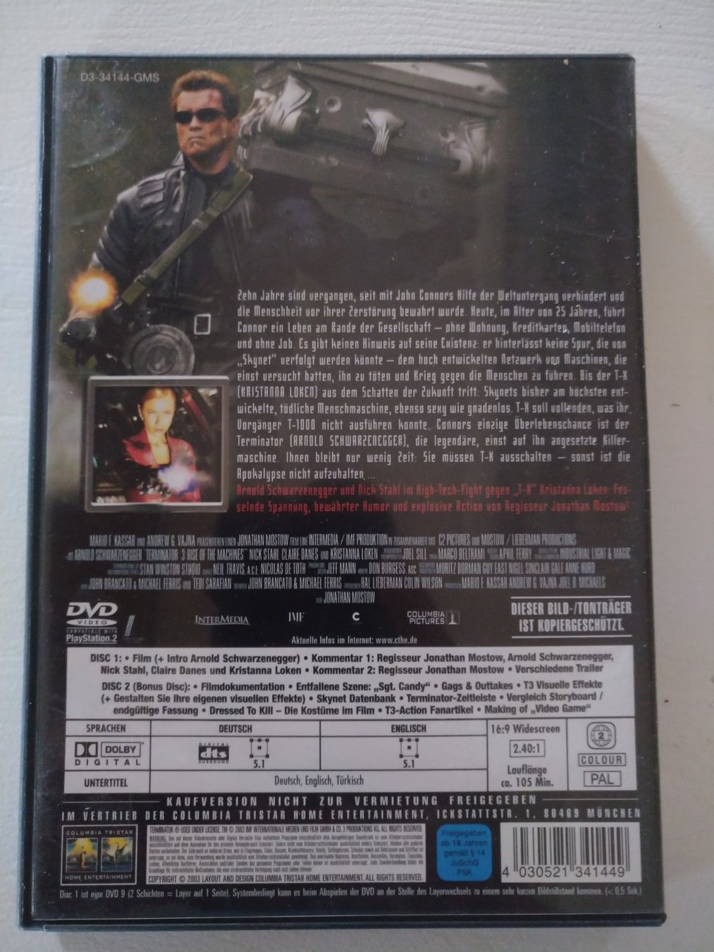 Tutti i DVDs: DVD Terminator 3 2 DVD Edition – Usato da Dierikon venduto da sanpaplo 2