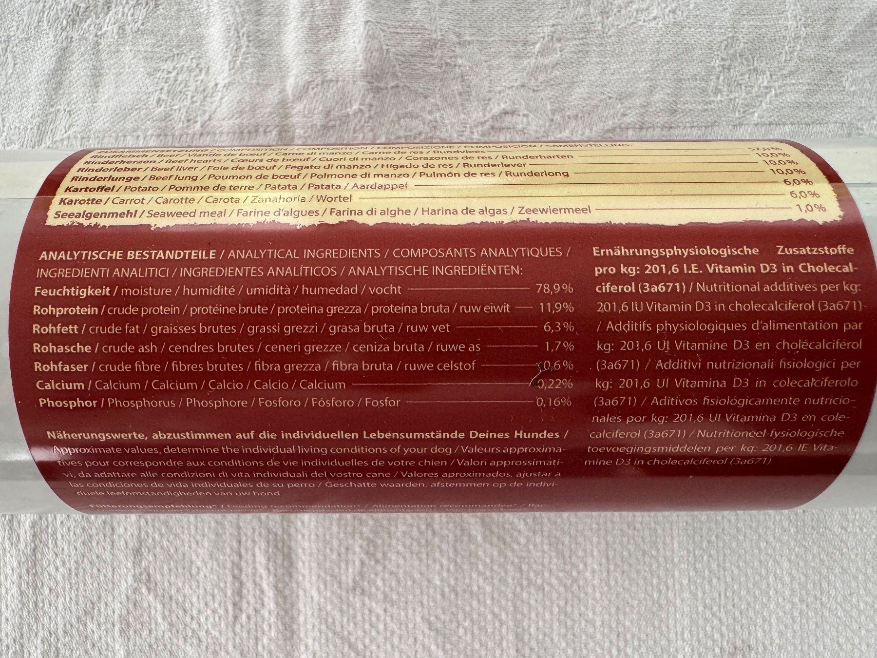 Nourriture: 7 x 800gr, ESCAPURE Hundewurst, Rind, 87% Fleisch – Neuf avec emballage d'origine à Wimmis par andi_p 3
