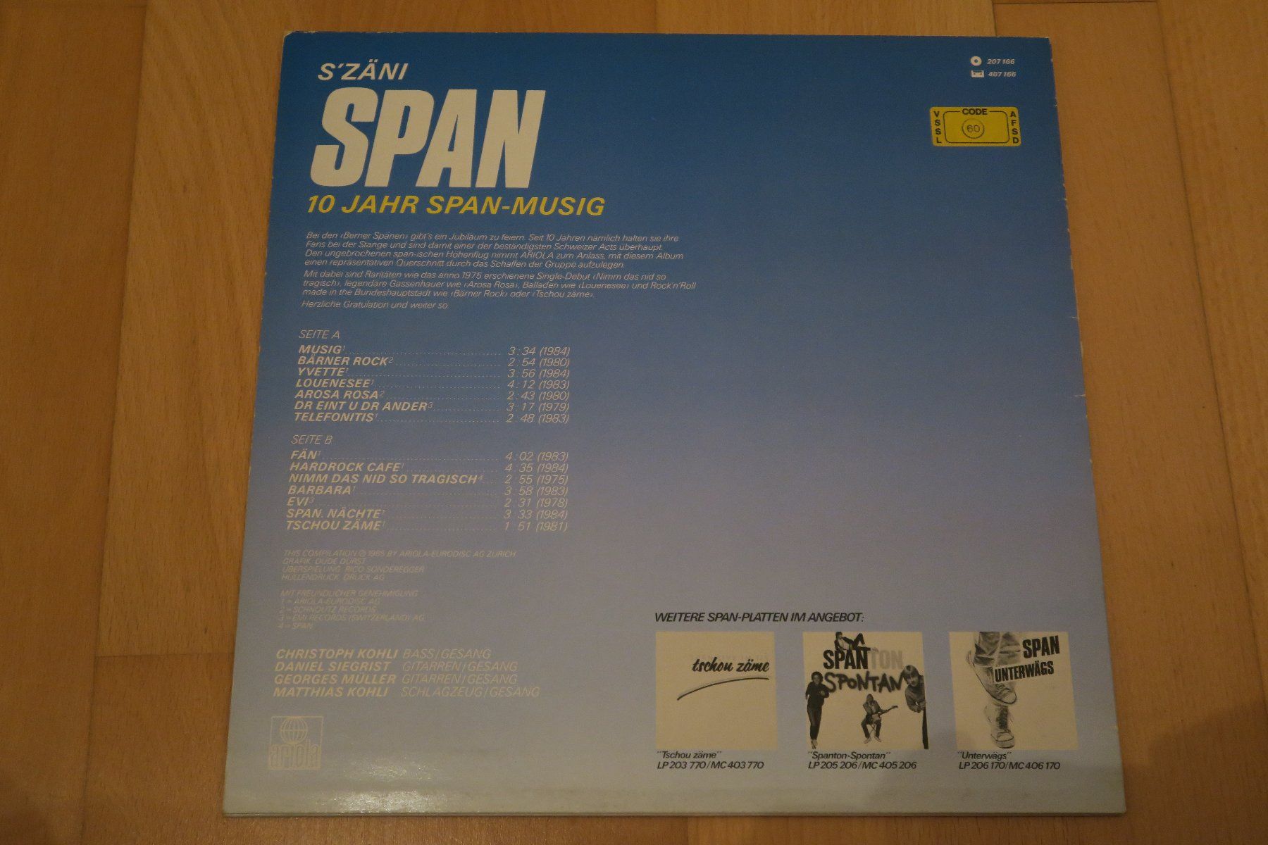 Dischi in vinile: Span – S'Zäni – Usato da Thun venduto da Karibu70 1
