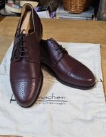Handmacher Herren Schuhe Leder Bordeaux Grösse 44 mit Beutel