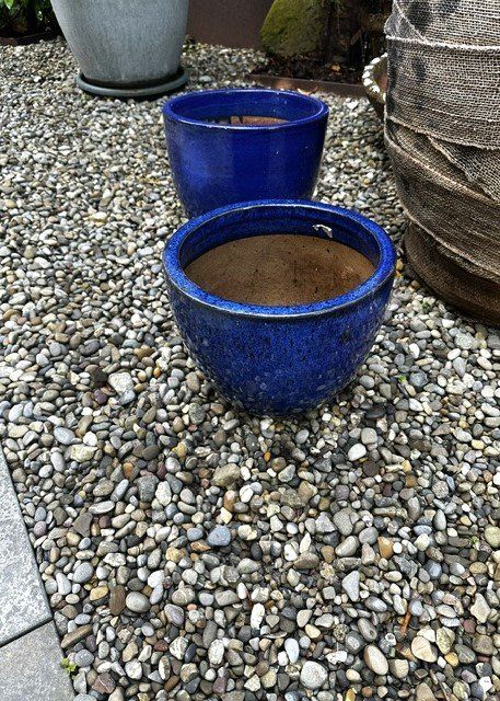 Blumentöpfe: +  bLaUe  ToNtöPfe  + – Gebraucht aus Winkel von zeho 1