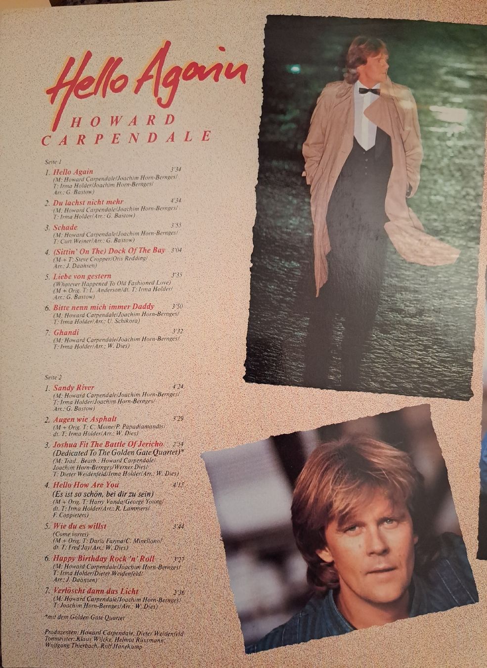 Dischi in vinile: Howard Carpendale "Hello Again" Vinyl LP - Frühling Special  – Usato da Zuerich venduto da Mocambo19 2