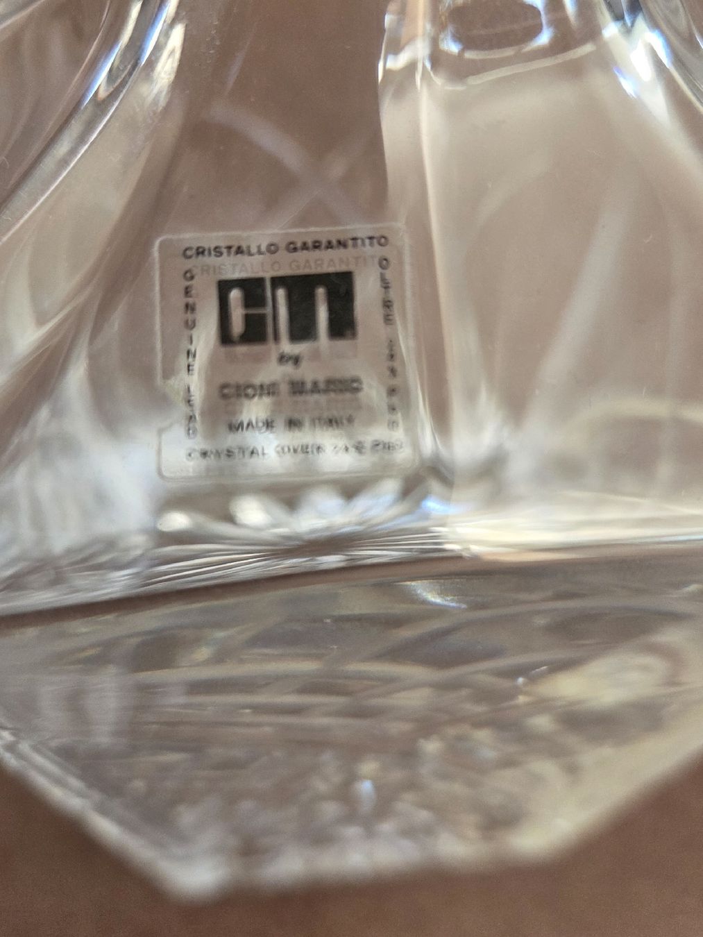 Caraffe: Mario Cioni Bleikristall Grappa / Whisky Karaffe Silber – Usato da Winterthur venduto da Speos-79 4