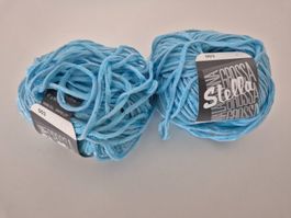 Stella Effektgarn blau 2 Knödel