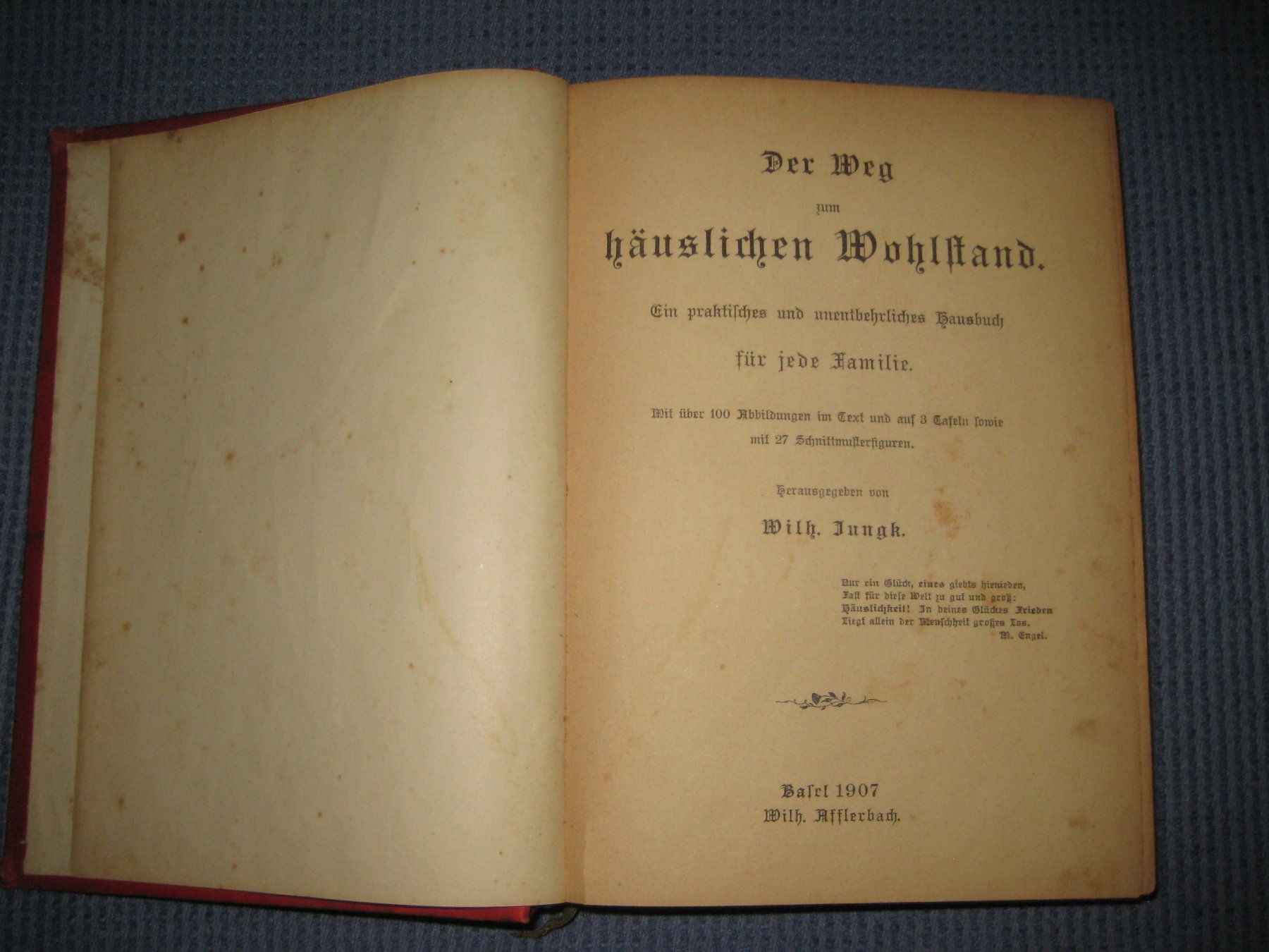 Libri: Buch "Der Weg zum häuslichen Wohlstand 1907" – Usato da Neftenbach venduto da Werthe 1