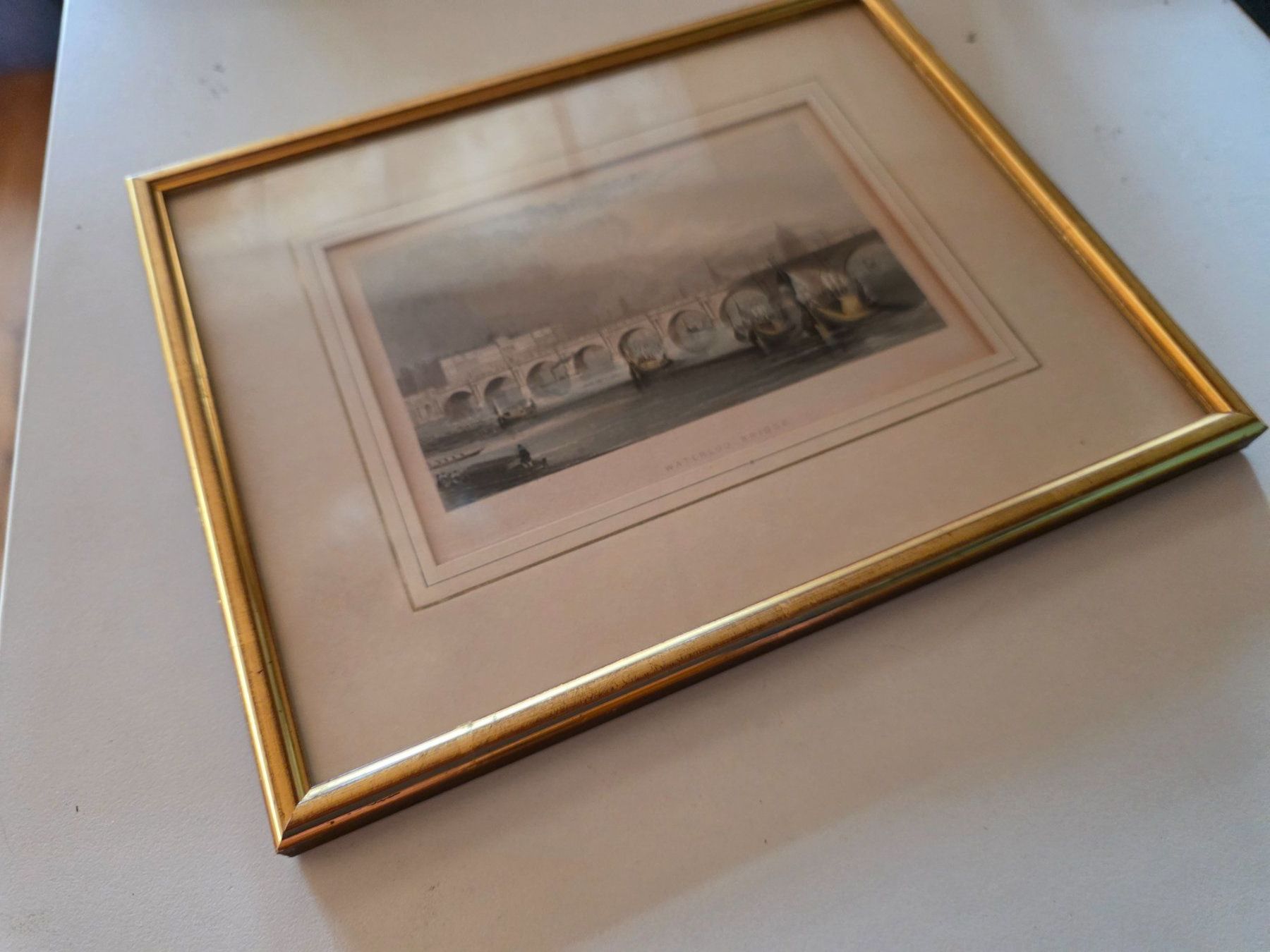 Incisioni: antiker colorierter Stich - Waterloo Bridge – Usato da Walterswil BE venduto da Lonitti 3