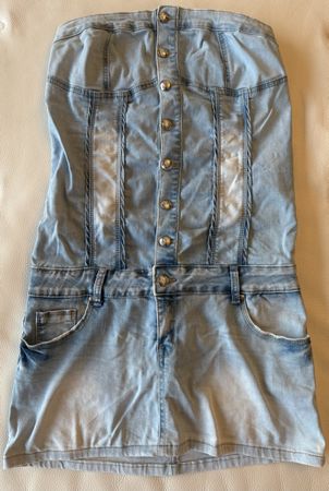 Robe bustier en jeans, denim taille CH38