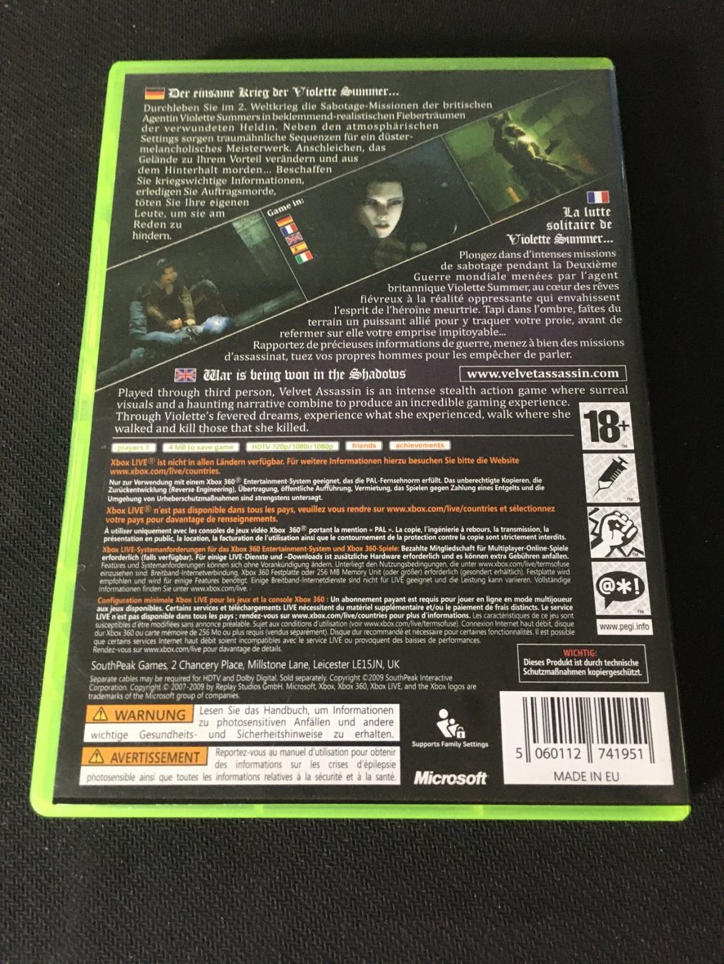 Microsoft Spiele: Velvet Assassin - Xbox360 – Gebraucht aus St.Gallen von Punktchen01 1