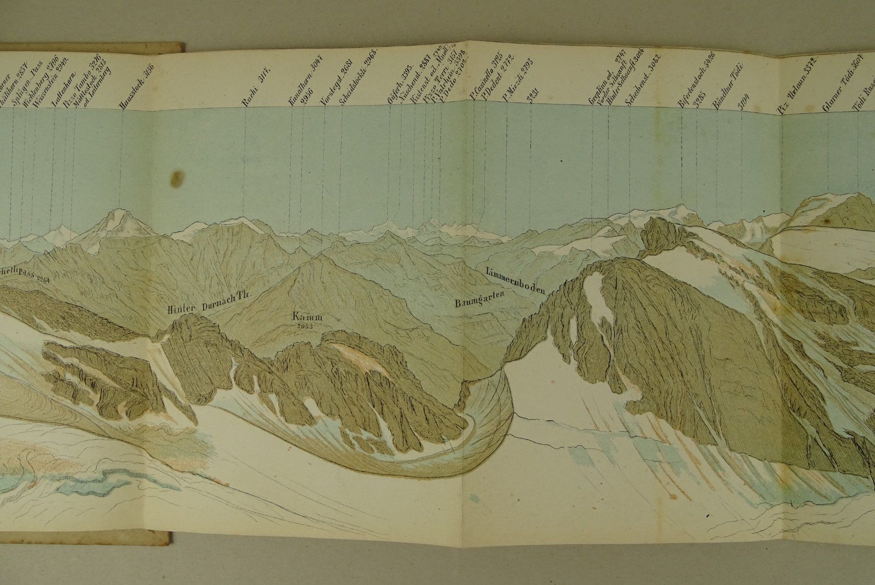 Libri: PANORAMA VOM RUCHEN GLÄRNISCH 1870 – Usato da Grüningen venduto da Kartensammler 4
