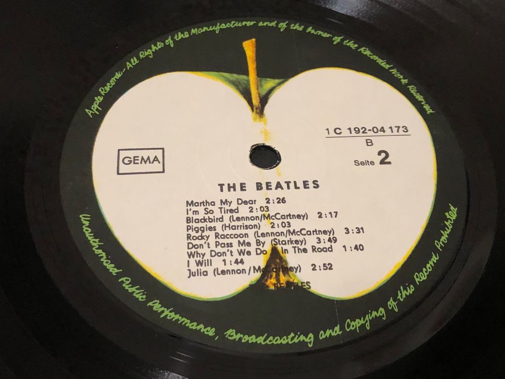 THE BEATLES - WHITE ALBUM LP DE 1969 APPLE TOPLOADER INSERTS (Gebraucht ...