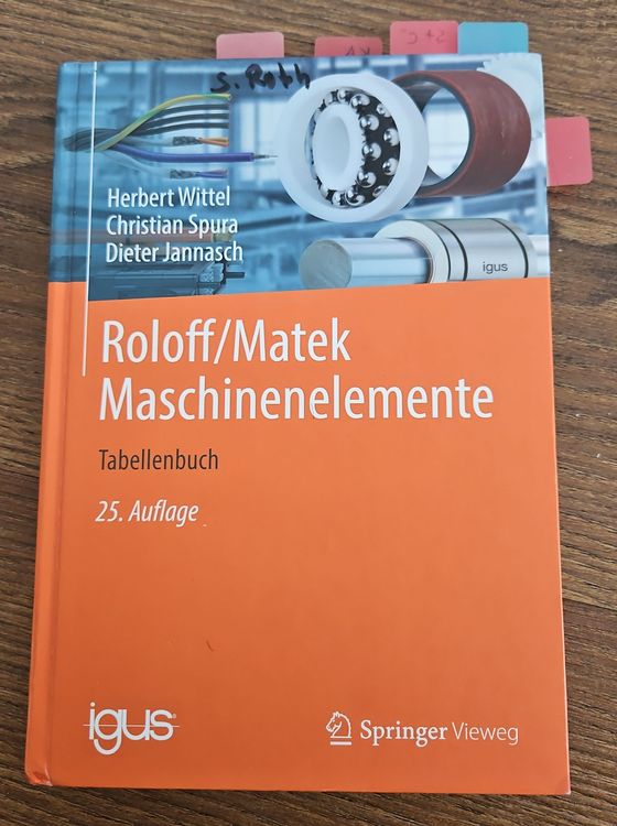Roloff/Matek Maschinenelemente, Tabellenbuch, 25. Auflage (Gebraucht ...