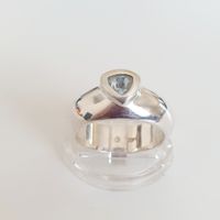 Silberring 925 mit hellblauem Stein, Grösse 18.2 mm
