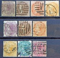 BRITISH INDIA 1860–68: 10 Used Stamps