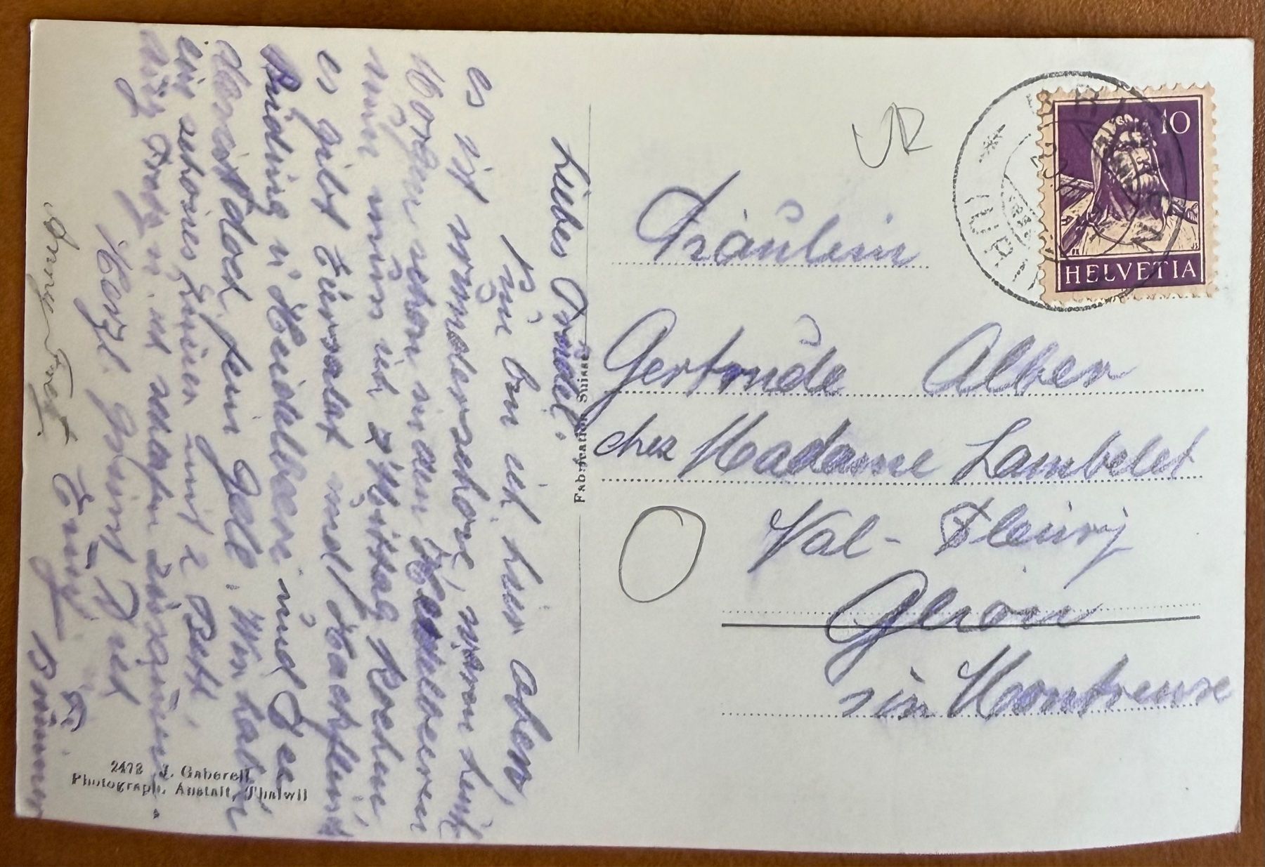 Ansichtskarten: Maderanertal - Golzerenseeli 1934 – Gebraucht aus Lutry von Ediego 1