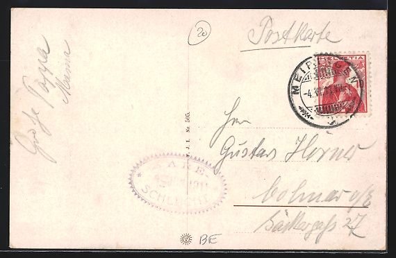 Cartoline postali: Brienz, Uferpartie mit Dampfer Jungfrau – Usato da Berlin venduto da bartko-reher 1