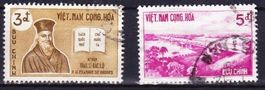 2 timbres - Sud Vietnam - 1961 - Obl.