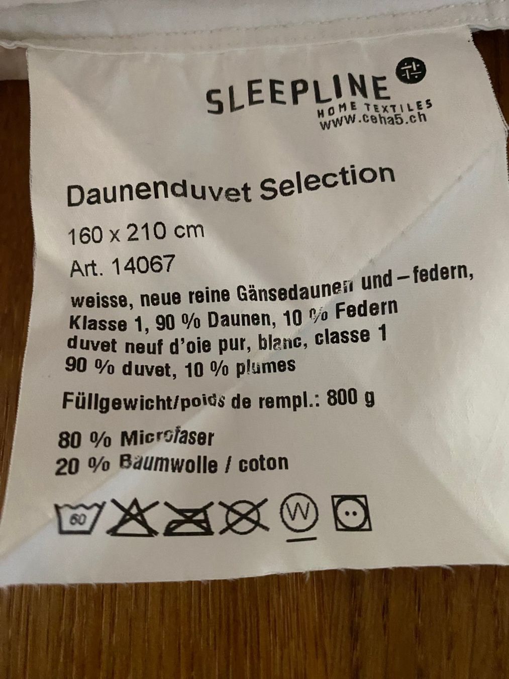 Coperte: Daunenduvet Selection 160 x 210 cm – Usato da Spiez venduto da Tiger801 2